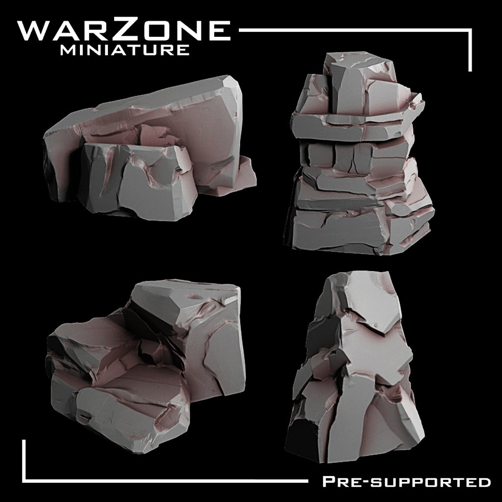 Rocas de Resina para bases de Miniaturas Vol. 2