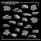 Rocas de Resina para Bases de Miniaturas - Ladrillos Caídos