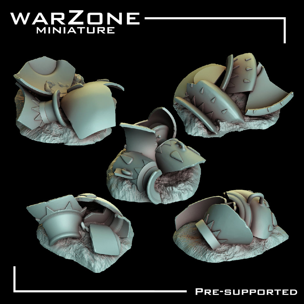 Set de Cerámica Antigua Arruinada para Bases de Miniaturas