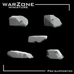 Rocas de Resina para Bases de Miniaturas - Ladrillos Caídos