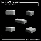 Rocas de Resina para Bases de Miniaturas - Ladrillos Caídos