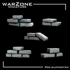 Rocas de Resina para Bases de Miniaturas - Ladrillos Caídos