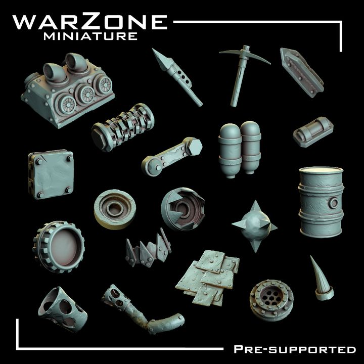 Bits de Vehículos Orkos vol.2 - Ruedas, Motores, Herramientas, Barriles