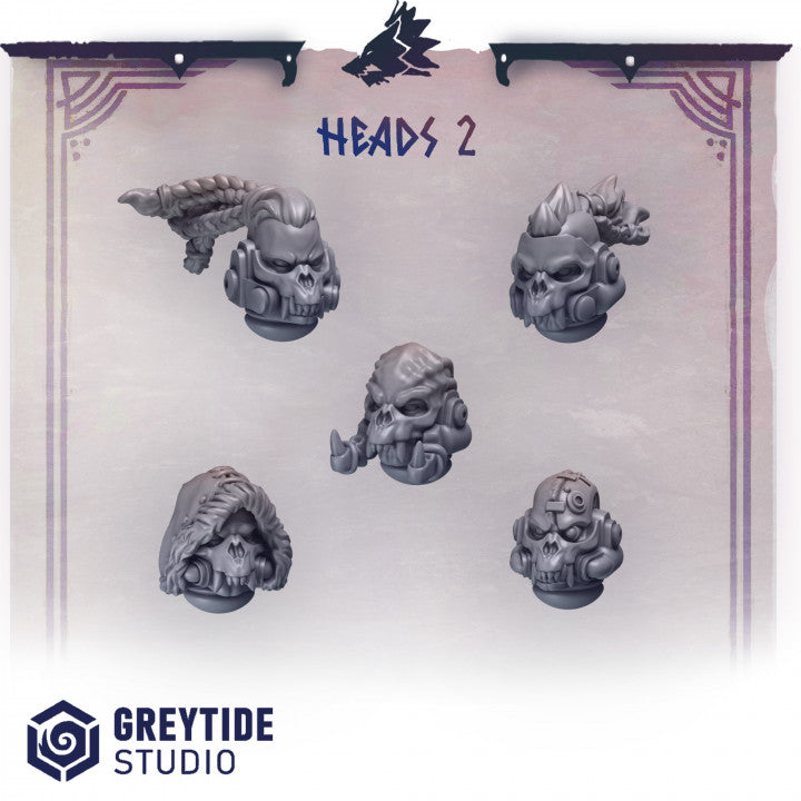 Primal Hounds Cabezas y Cascos - Space Marines - Greytide Studio