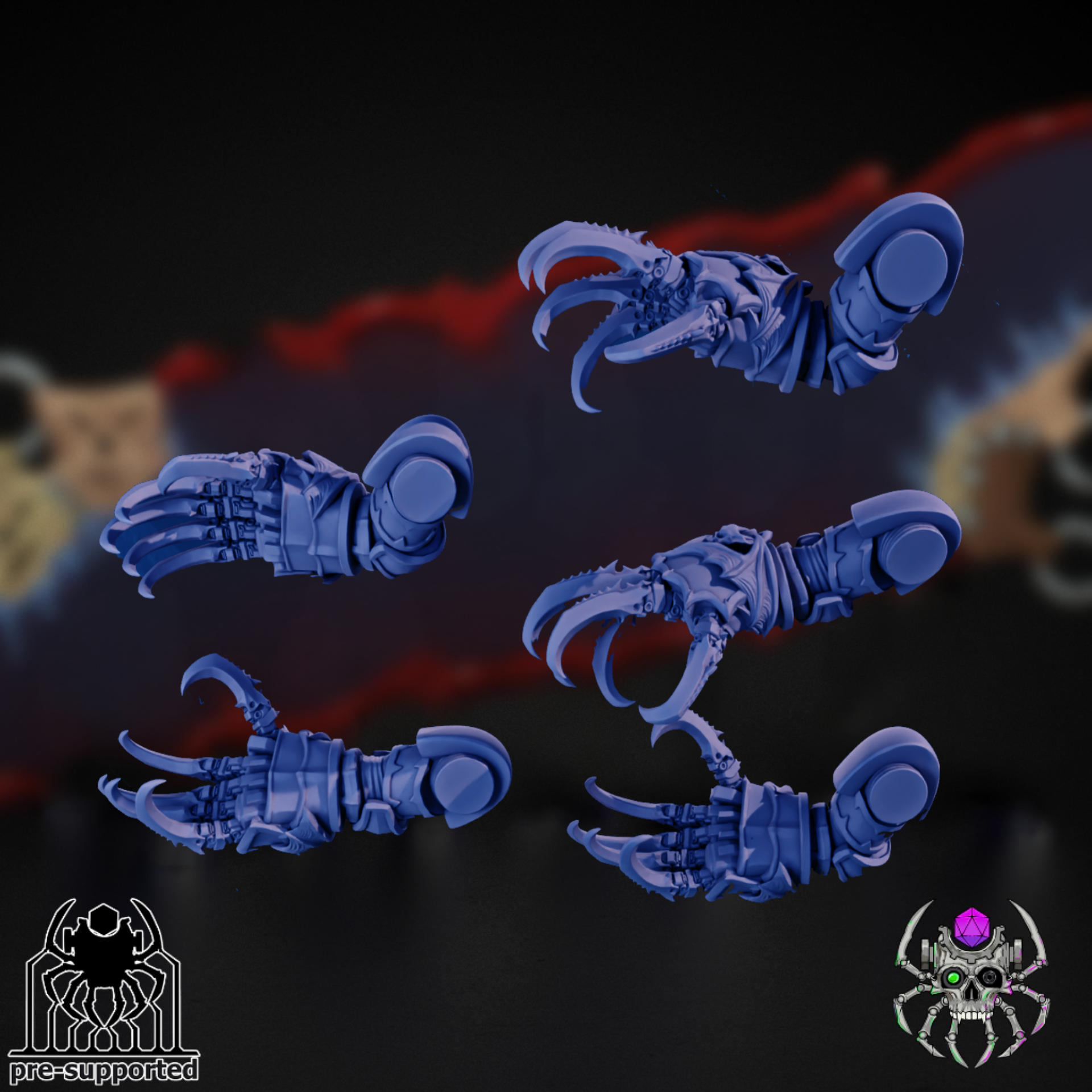 Garras de Pesadilla (x5) - Bits de Personalización para Guerreros Corrompidos 38mm