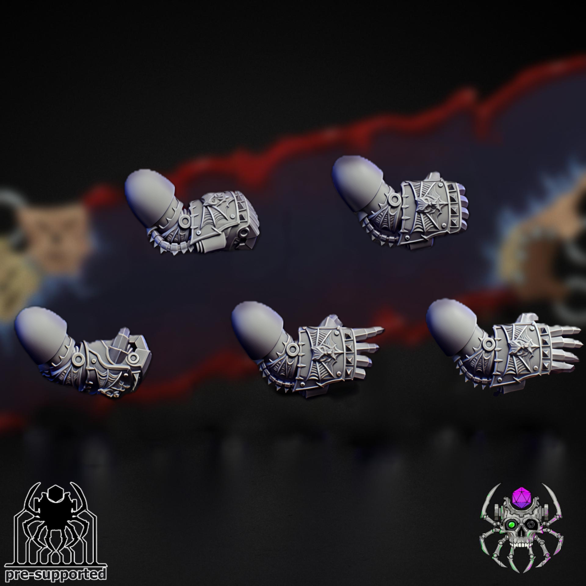 Garras de Pesadilla (x5) - Bits de Personalización para Guerreros Corrompidos 38mm