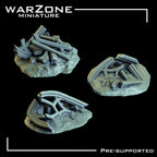 Set de Ruinas Góticas para Bases de Miniaturas - Ventanas y Pilares de Iglesia