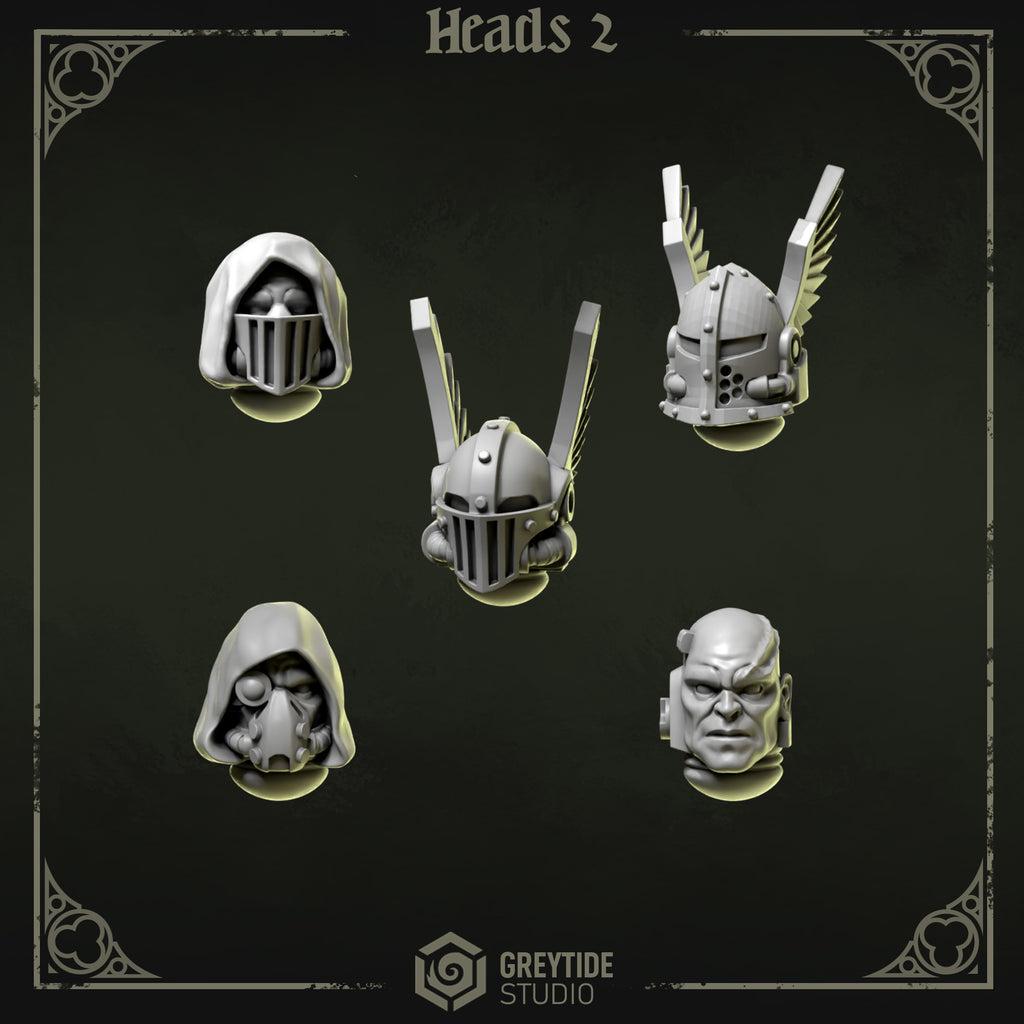 Eternal Pilgrims Cabezas y Cascos (10 diseños) - Space Marines - Greytide Studio