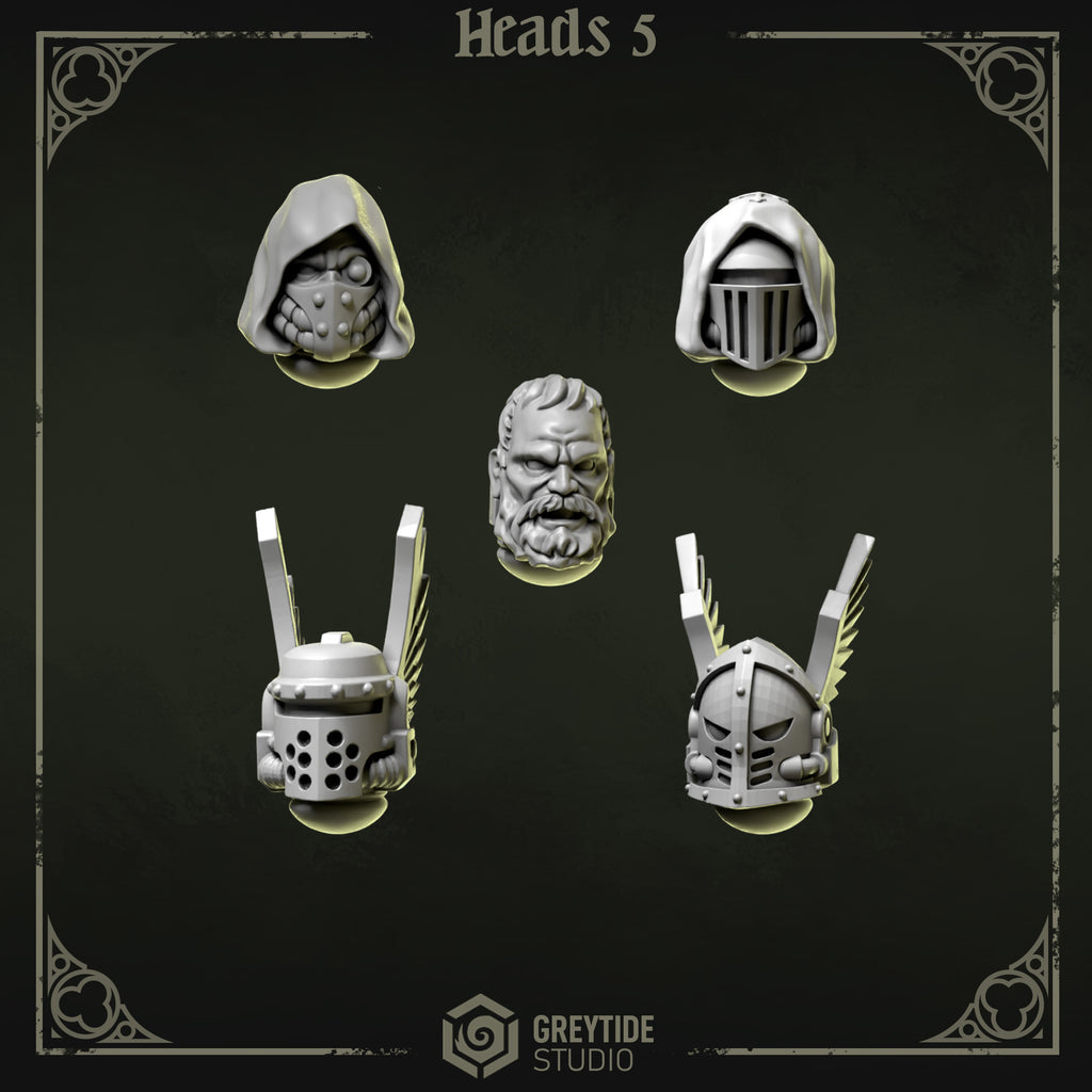 Eternal Pilgrims Cabezas y Cascos (10 diseños) - Space Marines - Greytide Studio