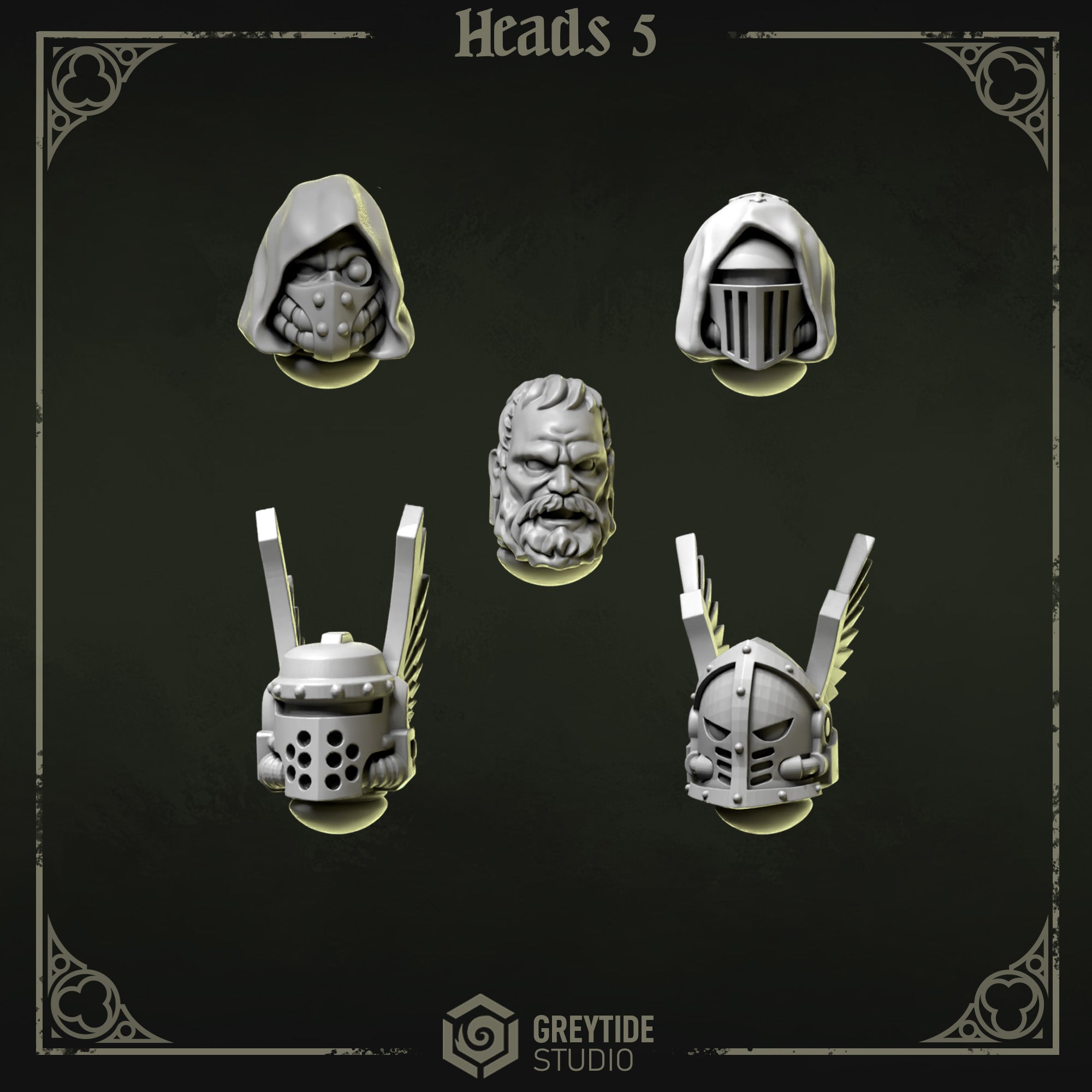 Eternal Pilgrims Cabezas y Cascos (10 diseños) - Space Marines - Greytide Studio