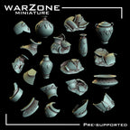 Set de Cerámica Antigua Arruinada para Bases de Miniaturas