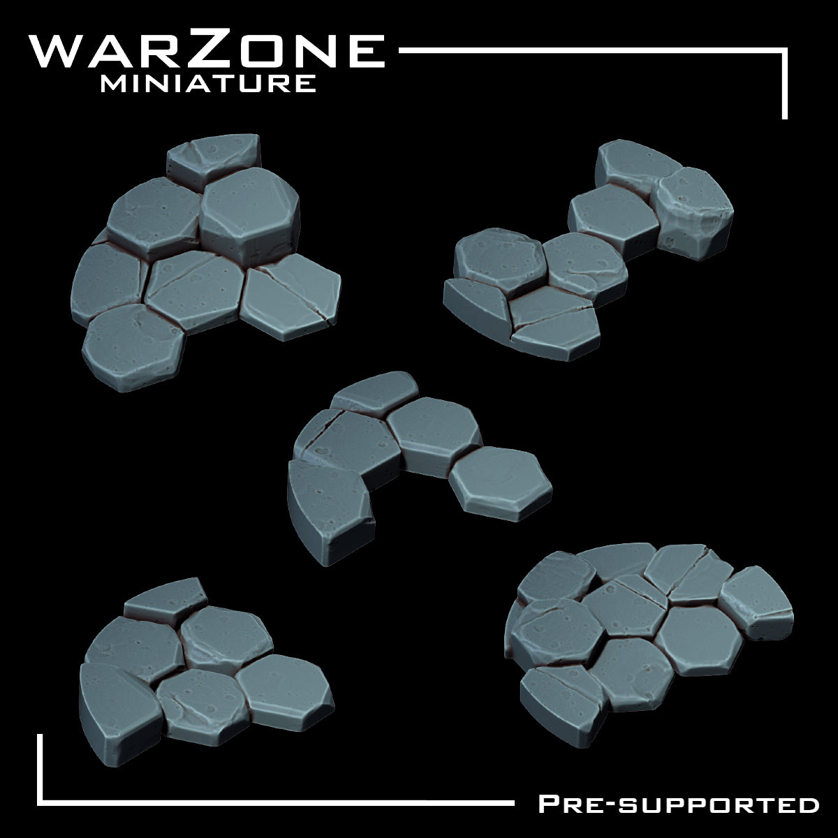 Rocas de Resina para Bases de Miniaturas - Formaciones de Basalto