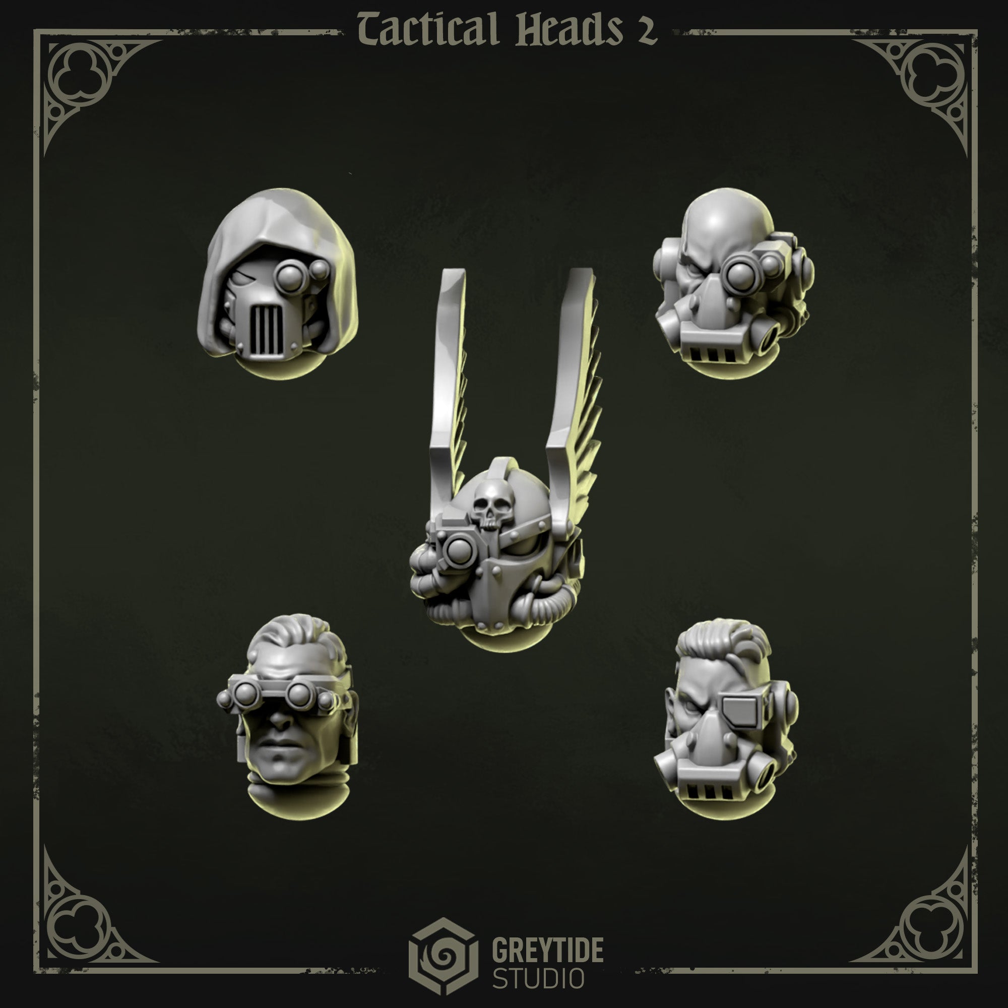 Eternal Pilgrims Stealth Heads (10 bits) - Space Marines - Greytide Studio