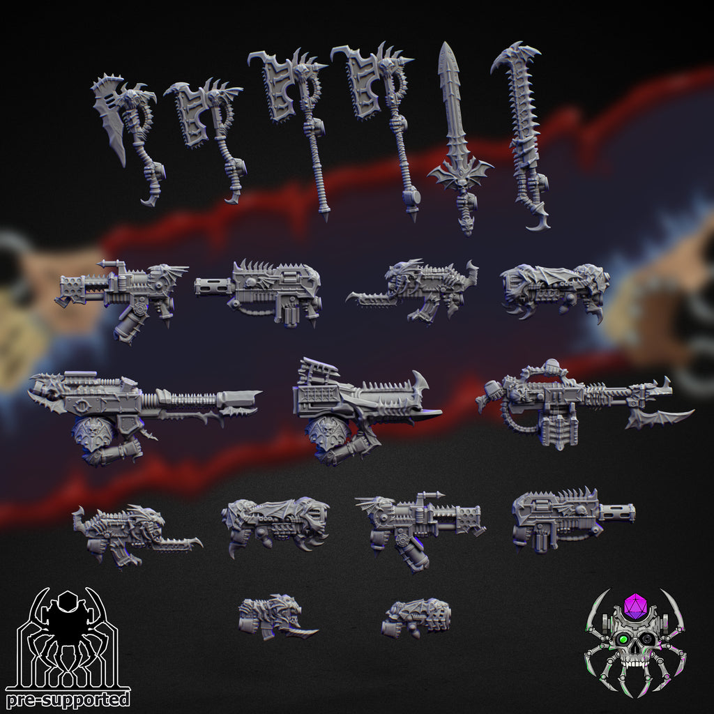 Nightmare Harbingers Battle Squad Weapons and Hands (Bits)