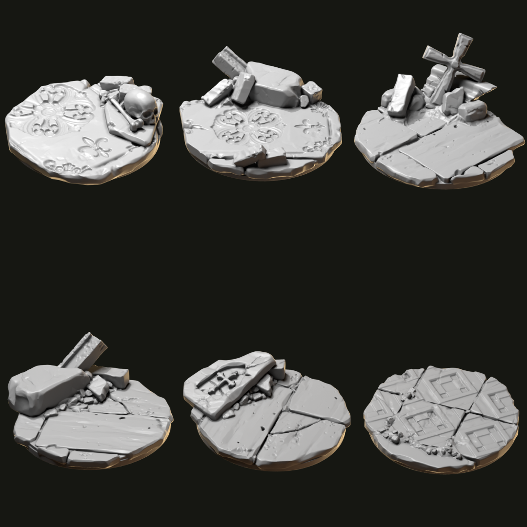 Eternal Pilgrims Base Toppers 25 mm, 32 mm y 40 mm - Greytide Studio